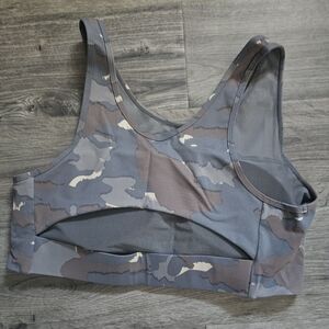 Mono blue tundra camo cutout back sports bra- Xl